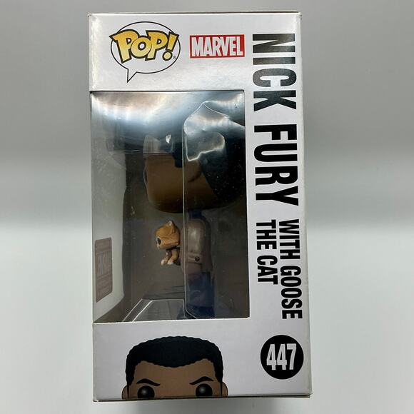 Nick Fury with Goose #447 Captain Marvel Funko Pop Vaulted - Picture 2 of 6